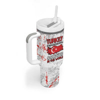 Turkey Tumbler With Handle Half Turkish Is Better Than None - Wonder Print Shop