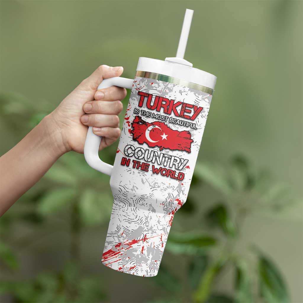 Turkey Tumbler With Handle Half Turkish Is Better Than None - Wonder Print Shop
