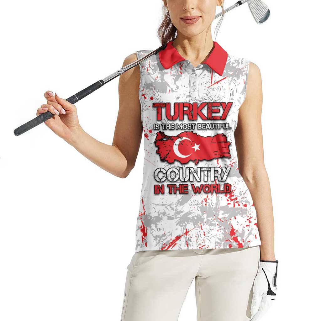 Turkey Women Sleeveless Polo Shirt Half Turkish Is Better Than None - Wonder Print Shop