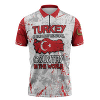 Turkey Zipper Polo Shirt Half Turkish Is Better Than None - Wonder Print Shop