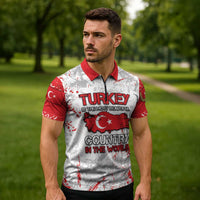 Turkey Zipper Polo Shirt Half Turkish Is Better Than None - Wonder Print Shop