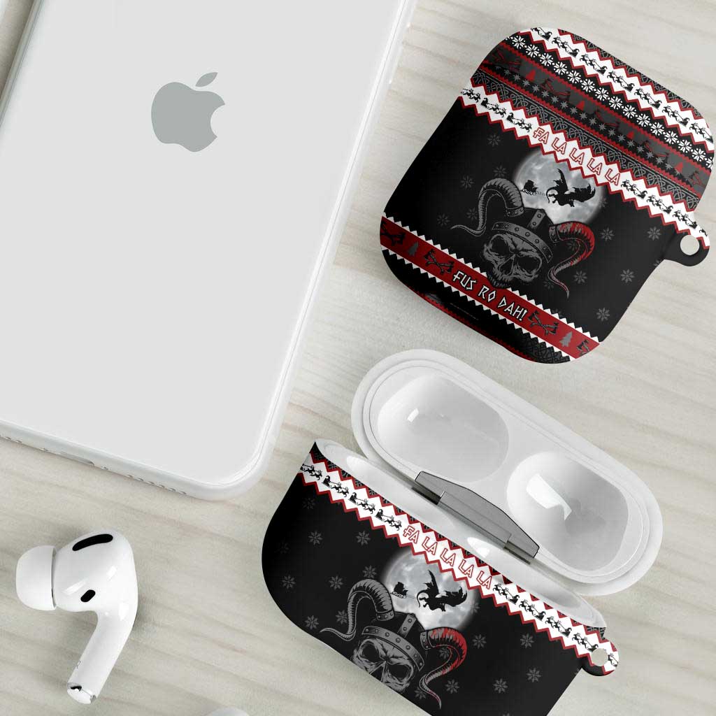 Vikings Christmas AirPods Case Fa La La La Fus Ro Dah - Wonder Print Shop