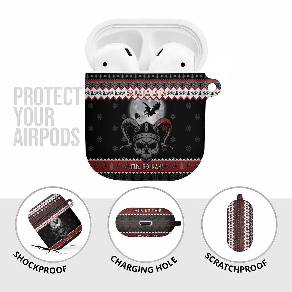 Vikings Christmas AirPods Case Fa La La La Fus Ro Dah - Wonder Print Shop