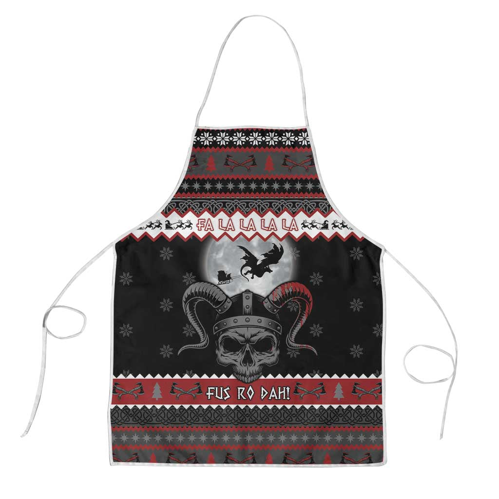 Vikings Christmas Apron Fa La La La Fus Ro Dah - Wonder Print Shop