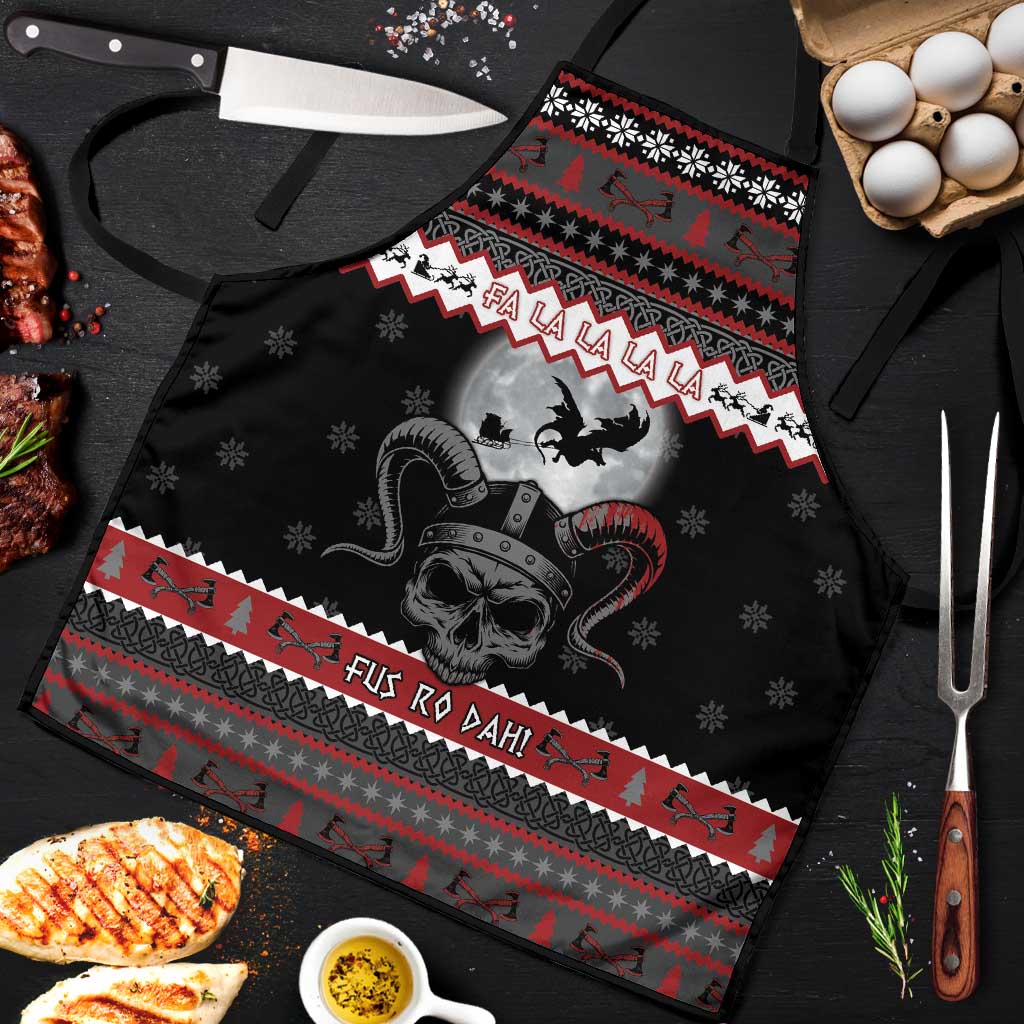 Vikings Christmas Apron Fa La La La Fus Ro Dah - Wonder Print Shop