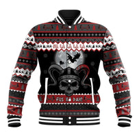 Vikings Christmas Baseball Jacket Fa La La La Fus Ro Dah - Wonder Print Shop
