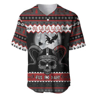 Vikings Christmas Baseball Jersey Fa La La La Fus Ro Dah - Wonder Print Shop