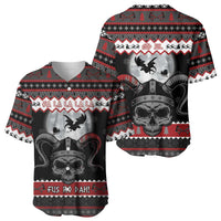 Vikings Christmas Baseball Jersey Fa La La La Fus Ro Dah - Wonder Print Shop