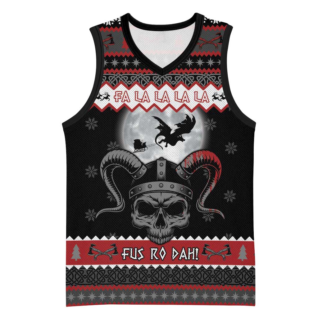 Vikings Christmas Basketball Jersey Fa La La La Fus Ro Dah - Wonder Print Shop