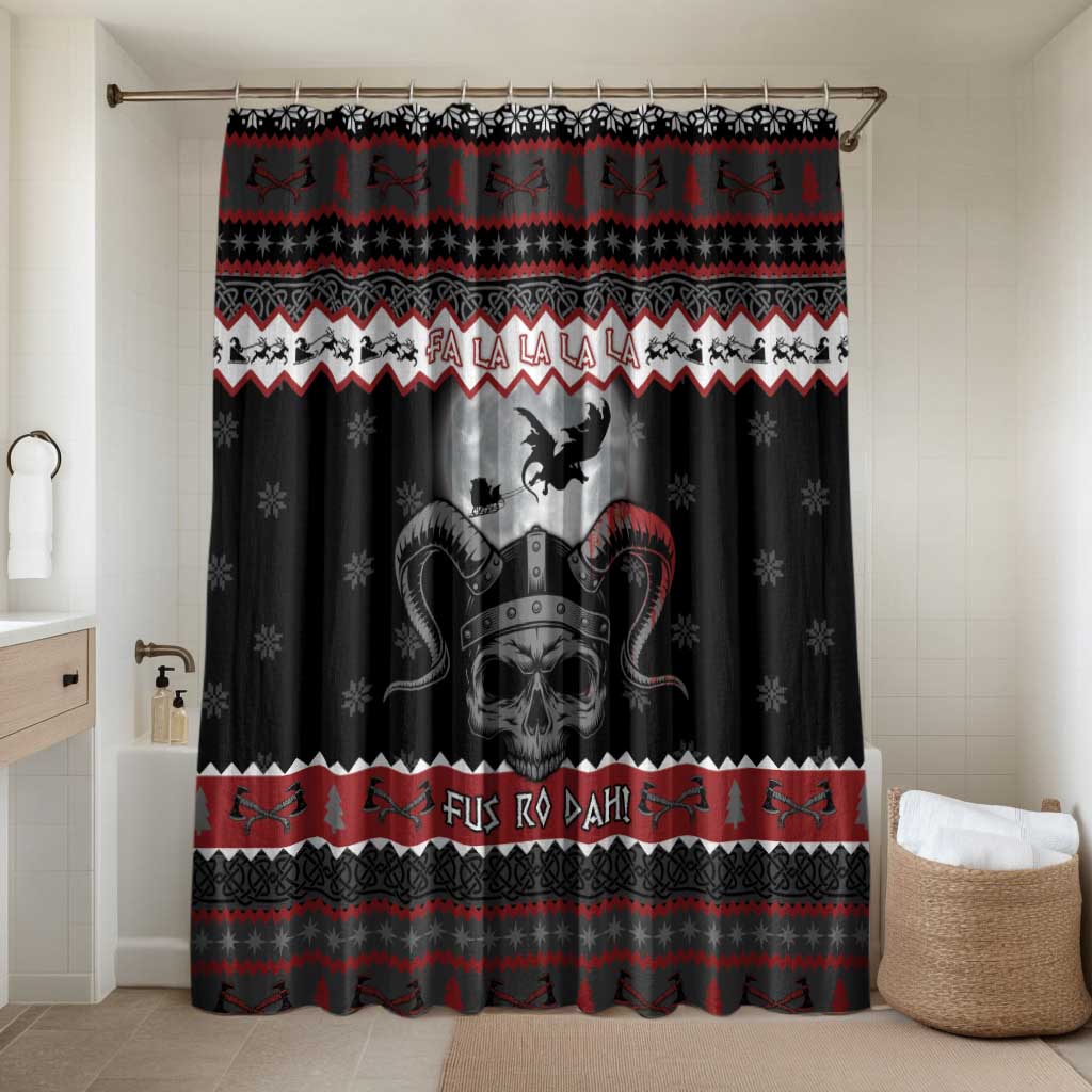 Vikings Christmas Bathroom Set Fa La La La Fus Ro Dah - Wonder Print Shop