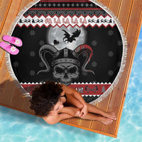 Vikings Christmas Beach Blanket Fa La La La Fus Ro Dah - Wonder Print Shop