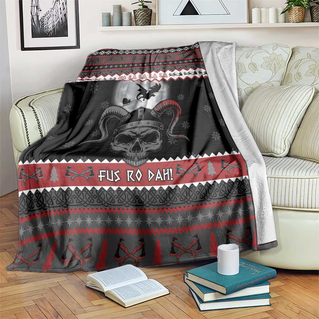 Vikings Christmas Blanket Fa La La La Fus Ro Dah - Wonder Print Shop