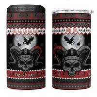 Vikings Christmas 4 in 1 Can Cooler Tumbler Fa La La La Fus Ro Dah - Wonder Print Shop