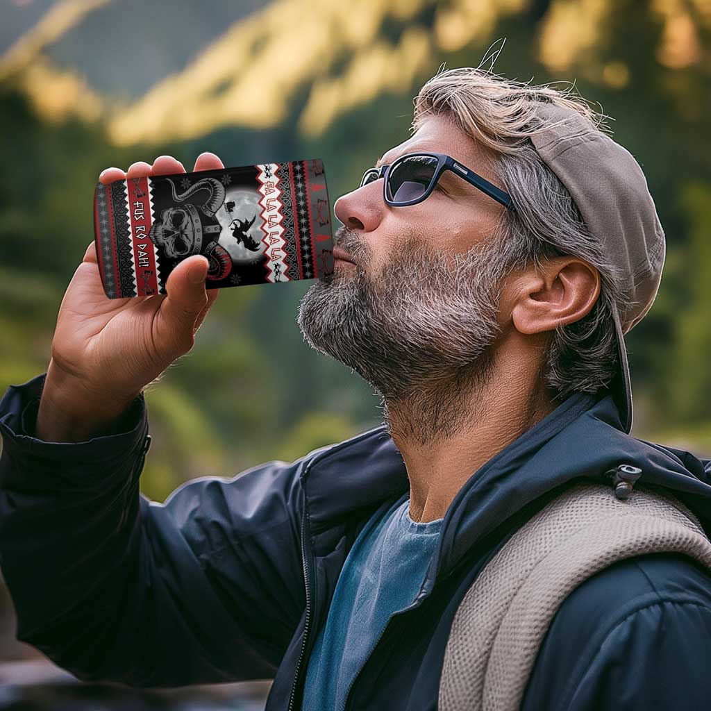 Vikings Christmas 4 in 1 Can Cooler Tumbler Fa La La La Fus Ro Dah - Wonder Print Shop