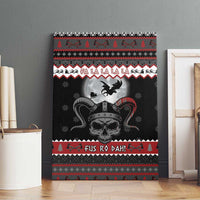 Vikings Christmas Canvas Wall Art Fa La La La Fus Ro Dah - Wonder Print Shop