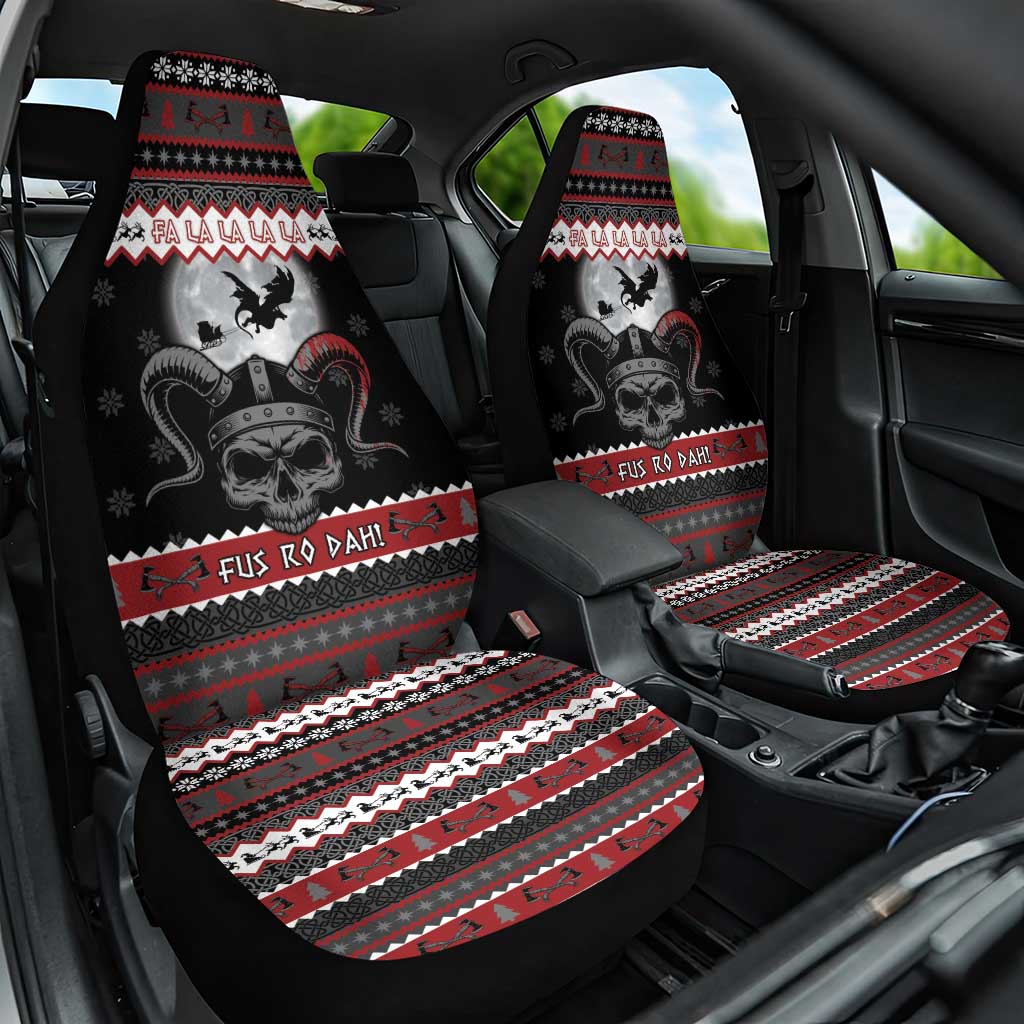 Vikings Christmas Car Seat Cover Fa La La La Fus Ro Dah - Wonder Print Shop