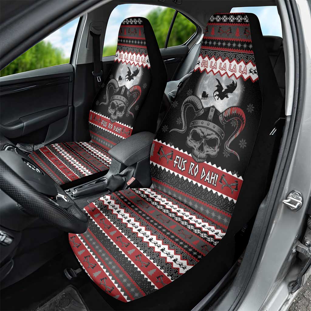 Vikings Christmas Car Seat Cover Fa La La La Fus Ro Dah - Wonder Print Shop
