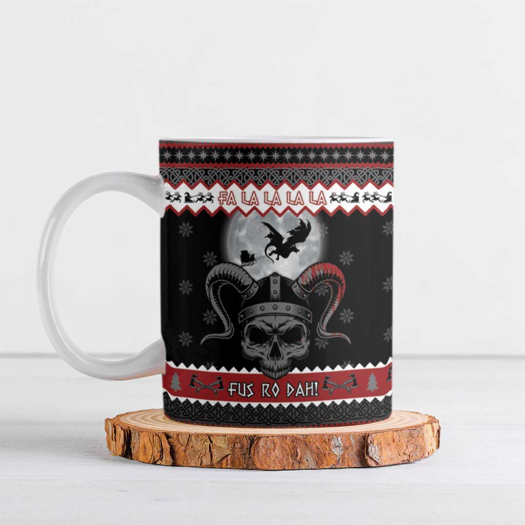 Vikings Christmas Ceramic Mug Fa La La La Fus Ro Dah - Wonder Print Shop