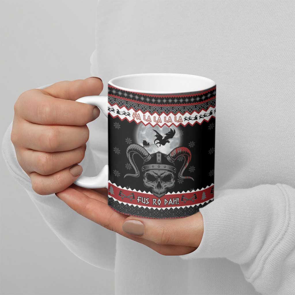 Vikings Christmas Ceramic Mug Fa La La La Fus Ro Dah - Wonder Print Shop