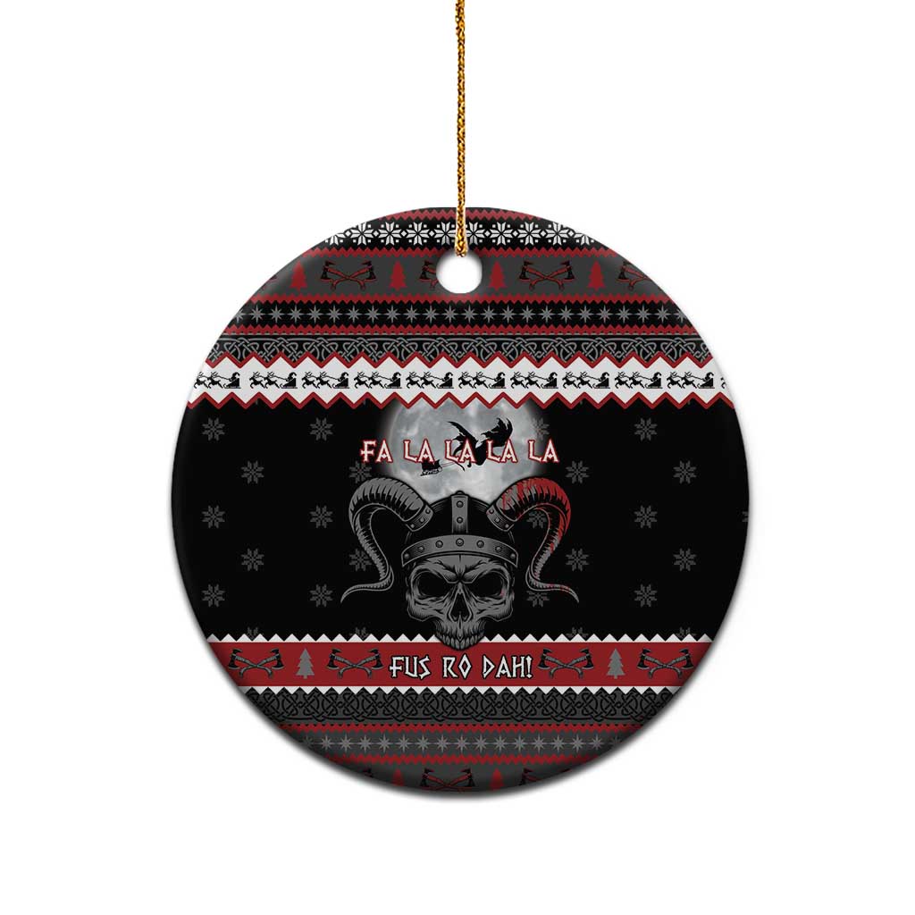 Vikings Christmas Ceramic Ornament Fa La La La Fus Ro Dah - Wonder Print Shop