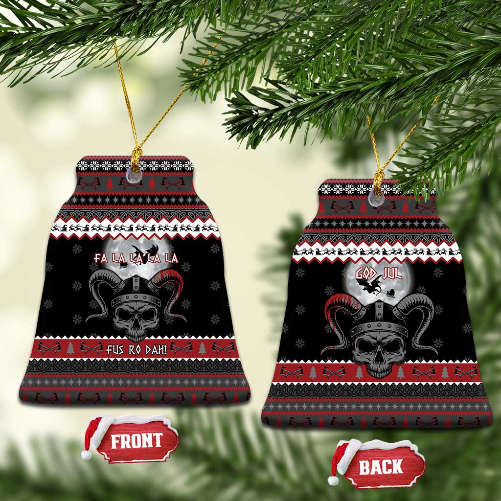 Vikings Christmas Ceramic Ornament Fa La La La Fus Ro Dah - Wonder Print Shop
