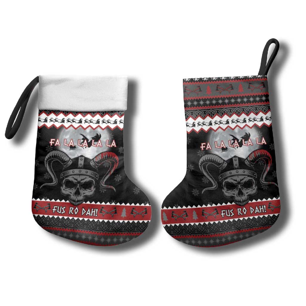 Vikings Christmas Stocking Fa La La La Fus Ro Dah - Wonder Print Shop