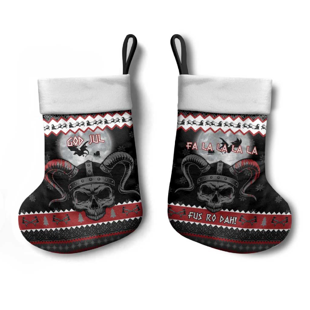 Vikings Christmas Stocking Fa La La La Fus Ro Dah - Wonder Print Shop