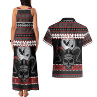 Vikings Christmas Couples Matching Tank Maxi Dress and Hawaiian Shirt Fa La La La Fus Ro Dah - Wonder Print Shop