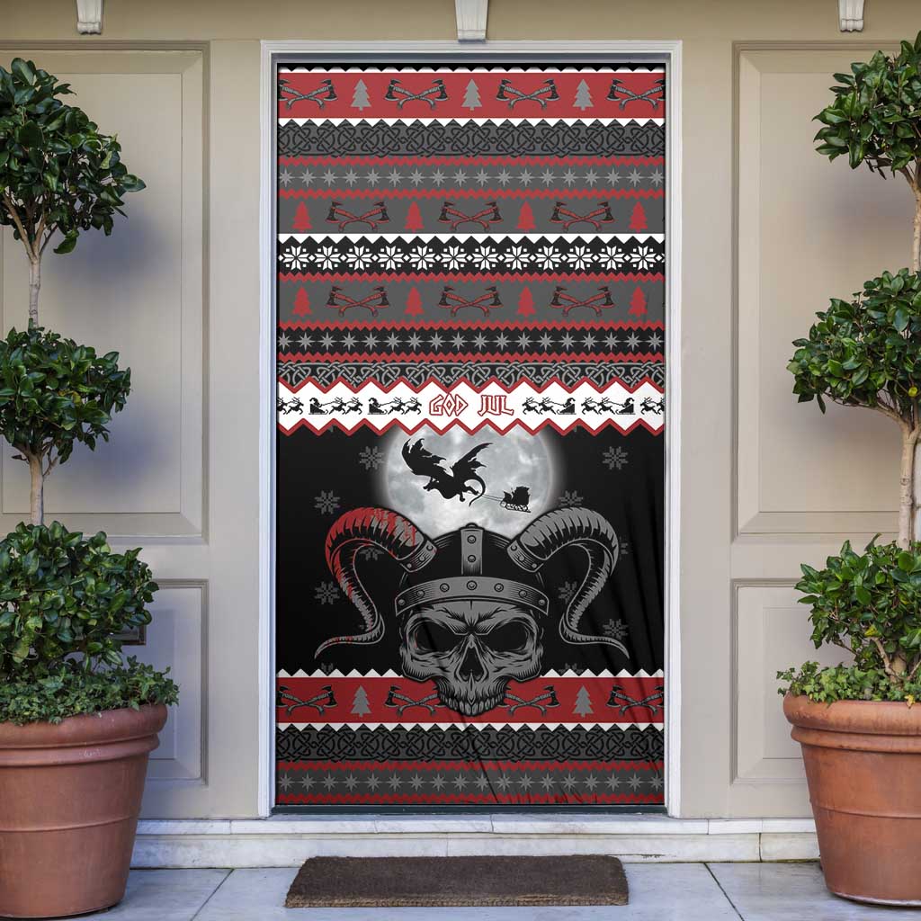 Vikings Christmas Door Cover Fa La La La Fus Ro Dah - Wonder Print Shop