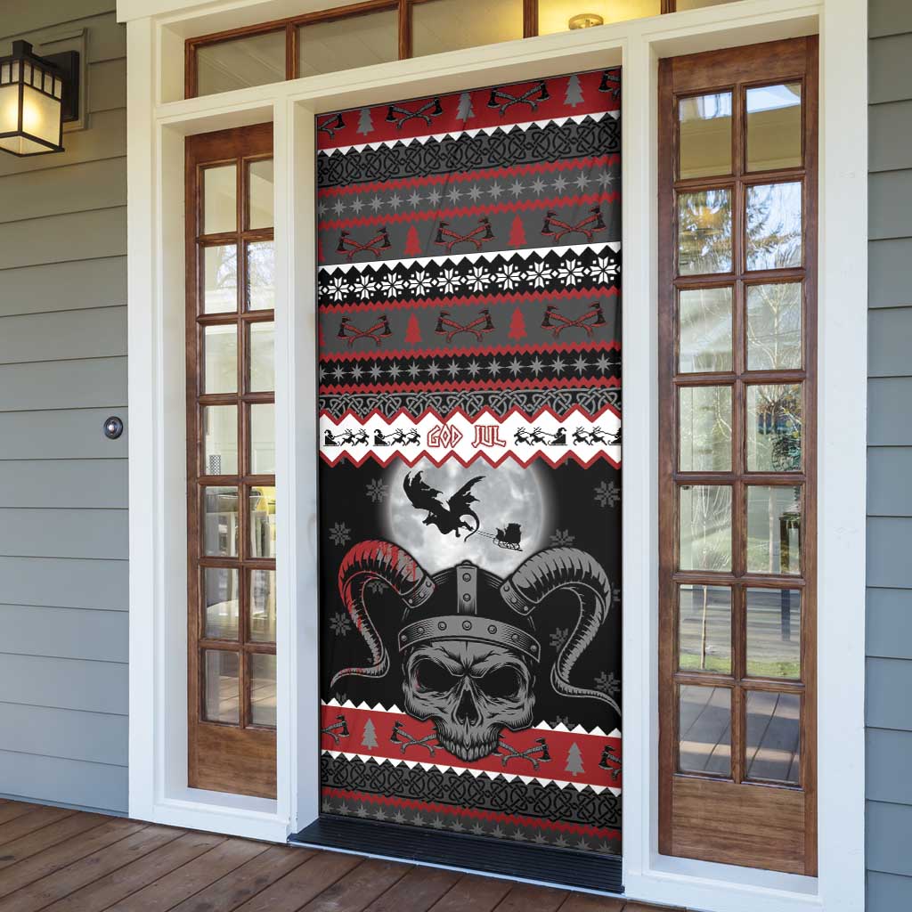Vikings Christmas Door Cover Fa La La La Fus Ro Dah - Wonder Print Shop