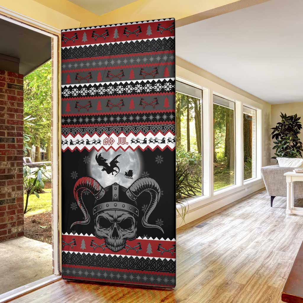 Vikings Christmas Door Cover Fa La La La Fus Ro Dah - Wonder Print Shop