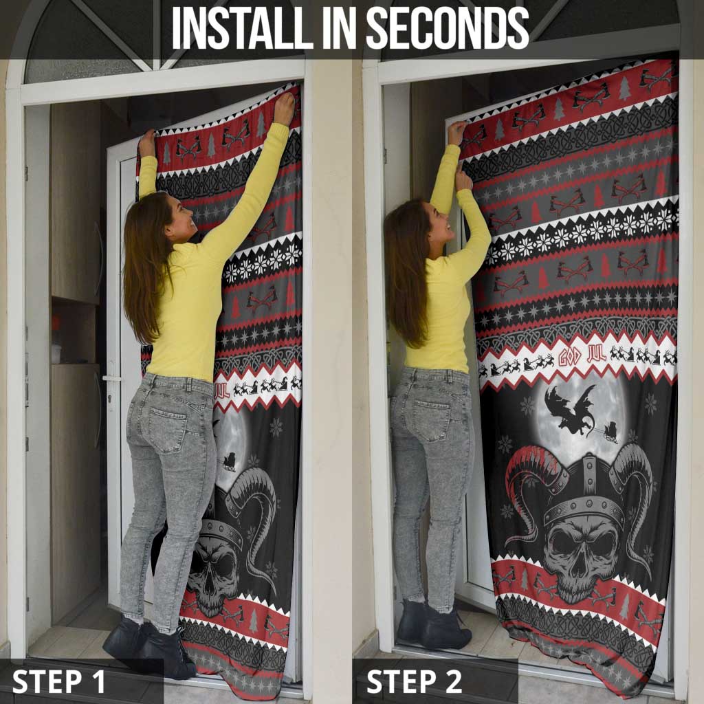 Vikings Christmas Door Cover Fa La La La Fus Ro Dah - Wonder Print Shop