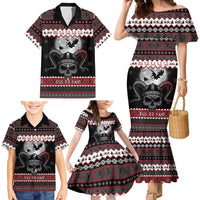 Vikings Christmas Family Matching Mermaid Dress and Hawaiian Shirt Fa La La La Fus Ro Dah - Wonder Print Shop