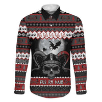 Vikings Christmas Family Matching Mermaid Dress and Hawaiian Shirt Fa La La La Fus Ro Dah - Wonder Print Shop