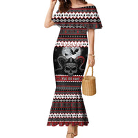 Vikings Christmas Family Matching Mermaid Dress and Hawaiian Shirt Fa La La La Fus Ro Dah - Wonder Print Shop