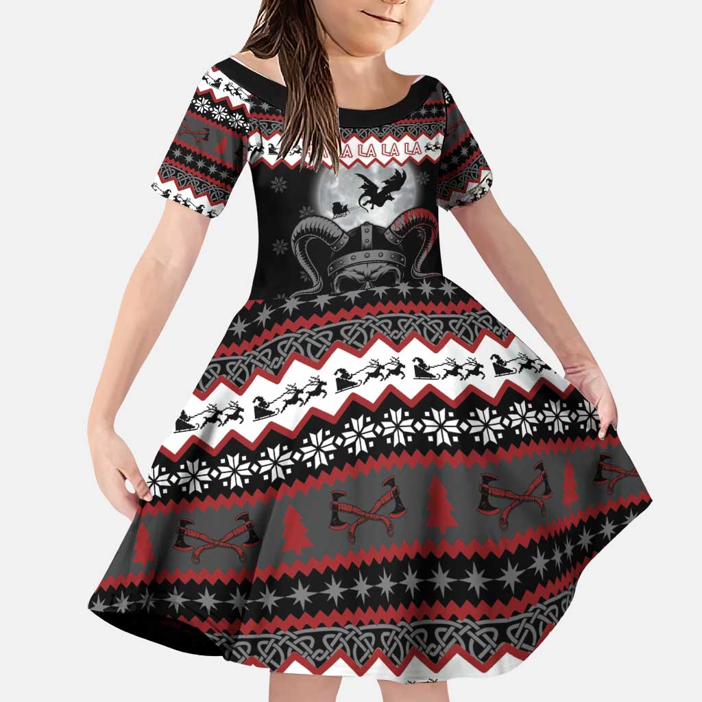 Vikings Christmas Family Matching Puletasi and Hawaiian Shirt Fa La La La Fus Ro Dah - Wonder Print Shop