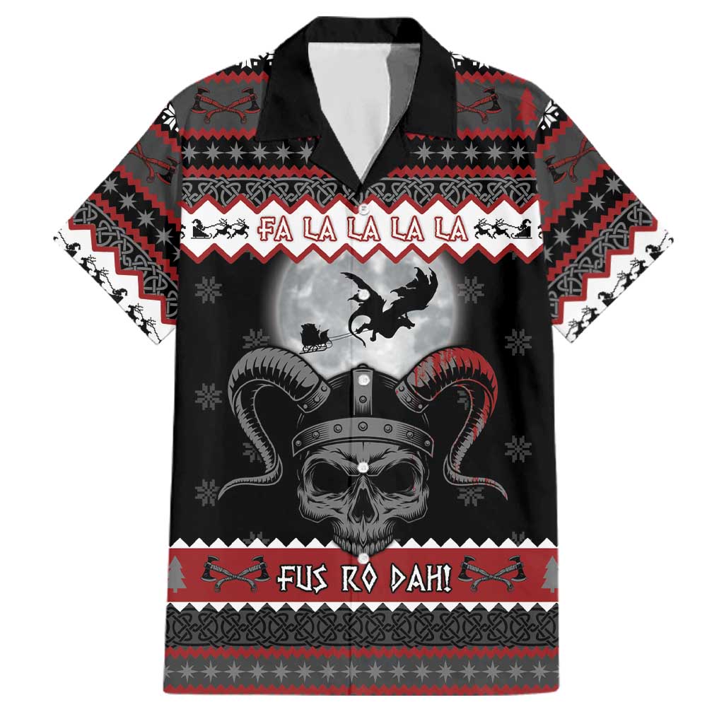 Vikings Christmas Family Matching Summer Maxi Dress and Hawaiian Shirt Fa La La La Fus Ro Dah - Wonder Print Shop