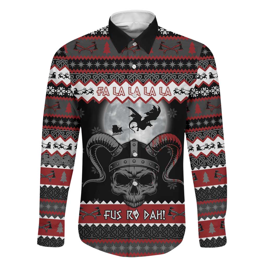 Vikings Christmas Family Matching Summer Maxi Dress and Hawaiian Shirt Fa La La La Fus Ro Dah - Wonder Print Shop
