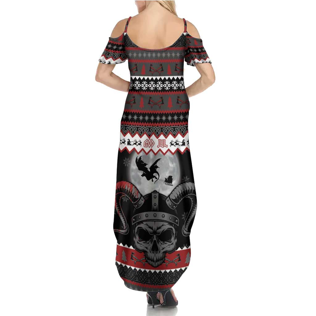 Vikings Christmas Family Matching Summer Maxi Dress and Hawaiian Shirt Fa La La La Fus Ro Dah - Wonder Print Shop