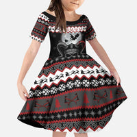 Vikings Christmas Family Matching Tank Maxi Dress and Hawaiian Shirt Fa La La La Fus Ro Dah - Wonder Print Shop