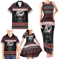 Vikings Christmas Family Matching Tank Maxi Dress and Hawaiian Shirt Fa La La La Fus Ro Dah - Wonder Print Shop