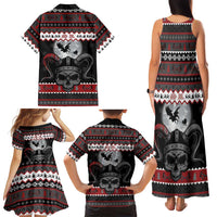 Vikings Christmas Family Matching Tank Maxi Dress and Hawaiian Shirt Fa La La La Fus Ro Dah - Wonder Print Shop