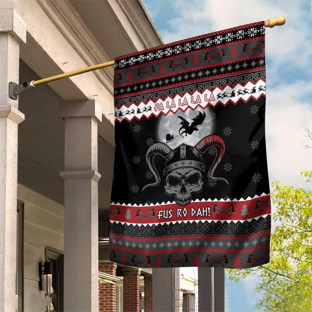Vikings Christmas Garden Flag Fa La La La Fus Ro Dah - Wonder Print Shop