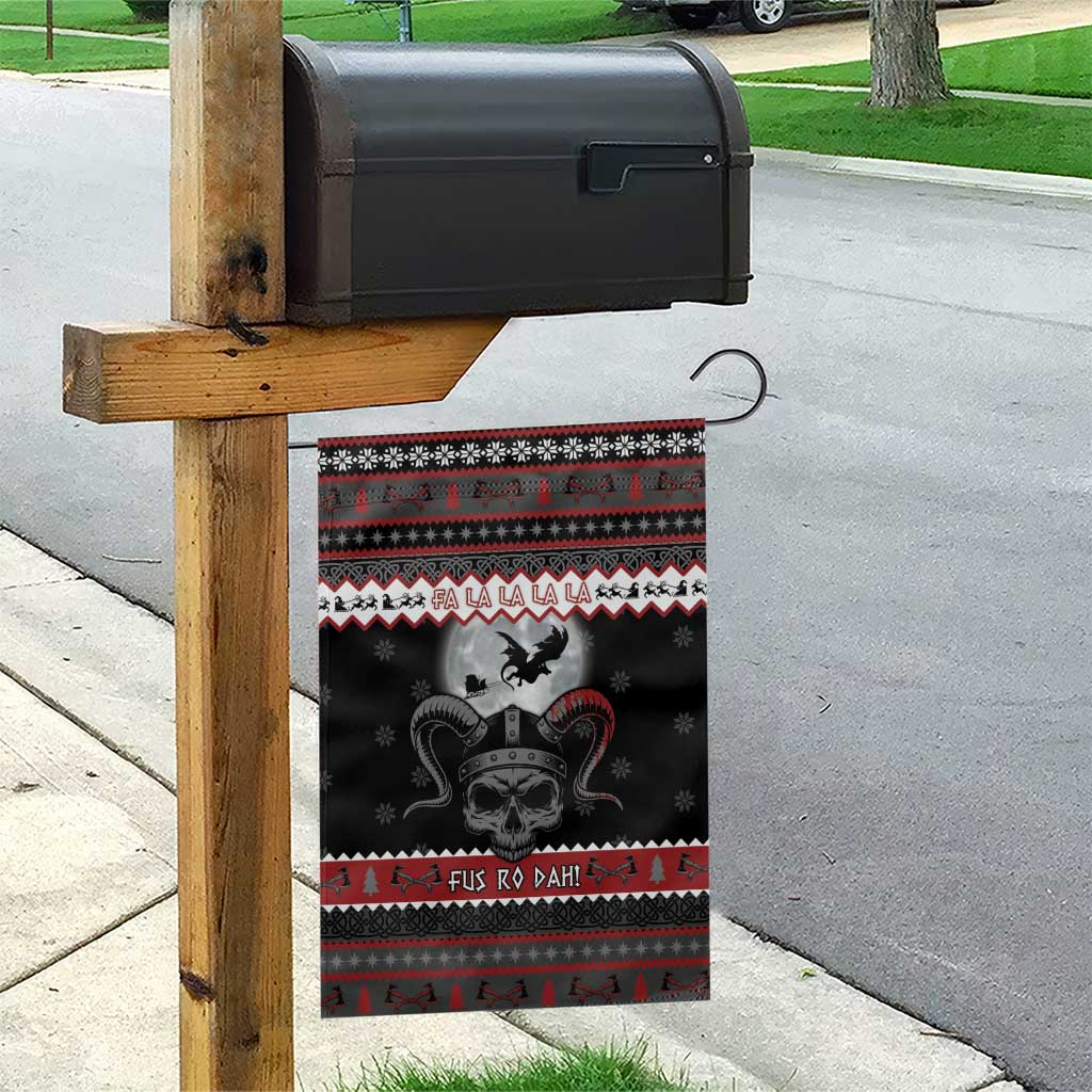 Vikings Christmas Garden Flag Fa La La La Fus Ro Dah - Wonder Print Shop