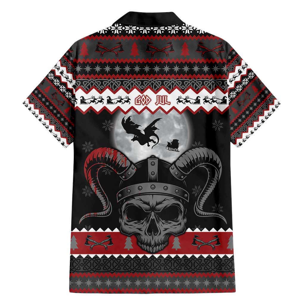 Vikings Christmas Hawaiian Shirt Fa La La La Fus Ro Dah - Wonder Print Shop