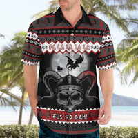 Vikings Christmas Hawaiian Shirt Fa La La La Fus Ro Dah - Wonder Print Shop
