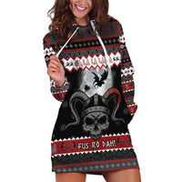 Vikings Christmas Hoodie Dress Fa La La La Fus Ro Dah - Wonder Print Shop