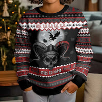 Vikings Christmas Kid Ugly Christmas Sweater Fa La La La Fus Ro Dah - Wonder Print Shop