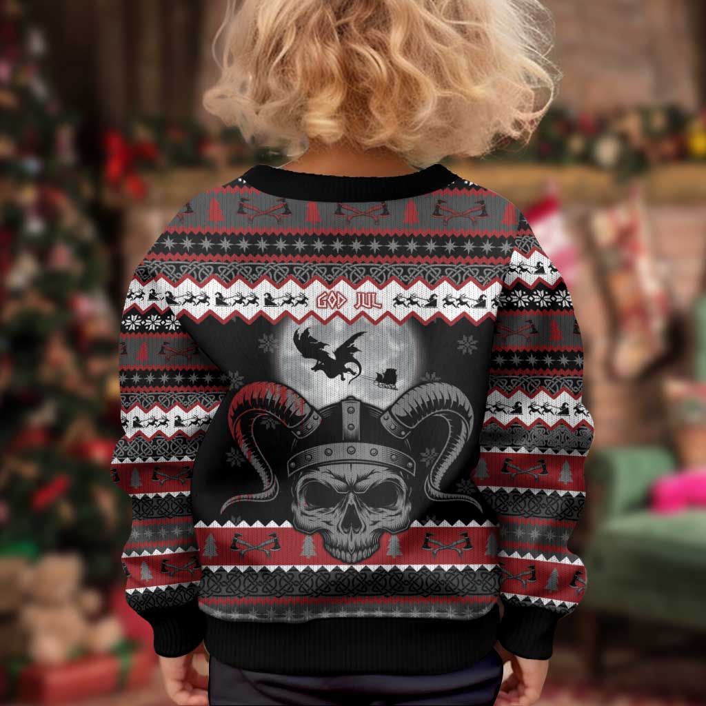Vikings Christmas Kid Ugly Christmas Sweater Fa La La La Fus Ro Dah - Wonder Print Shop
