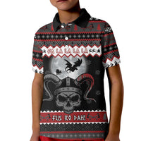 Vikings Christmas Kid Polo Shirt Fa La La La Fus Ro Dah - Wonder Print Shop